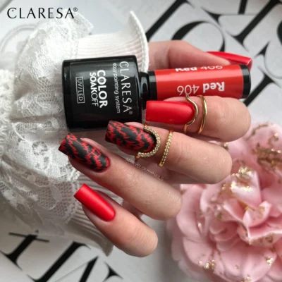Claresa Lakier hybrydowy RED 406 5g