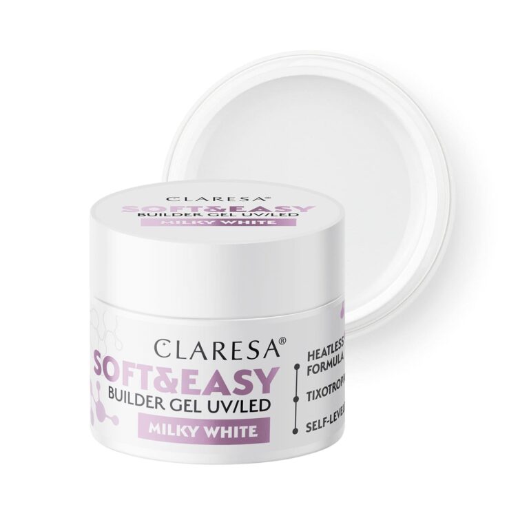 Claresa Żel budujący Soft&Easy BABY PINK 45G - Milky White