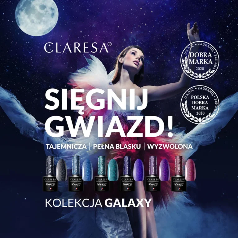 galaxy Claresa Lakier hybrydowy GALAXY BLACK 5g