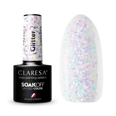 Claresa Lakier hybrydowy GLITTER 2 5g
