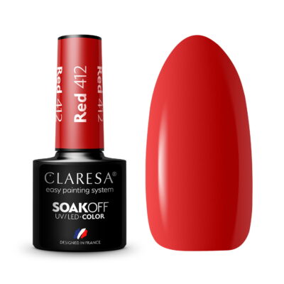 Claresa Lakier hybrydowy RED 412 5g